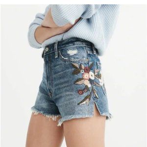 Embroidered Jean Shorts Abercrombie and Fitch